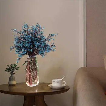 

Wireless LED Color Changing Glowing Flower Vase Cloth Room Restaurant Table Lamp Decor Night Light Home Office Desk Plant Lights