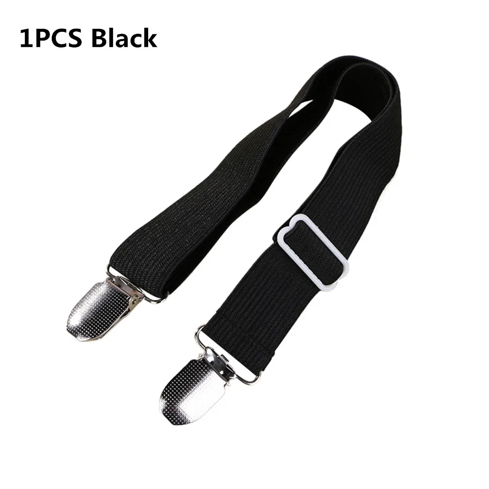 1pcs Black 1/4 шт., регулируемая простыня, наматрасник, домашние захваты, зажим, держатель, крепеж, эластичные ремни, фиксирующий нескользящий ремень - Цвет: 1pcs Black