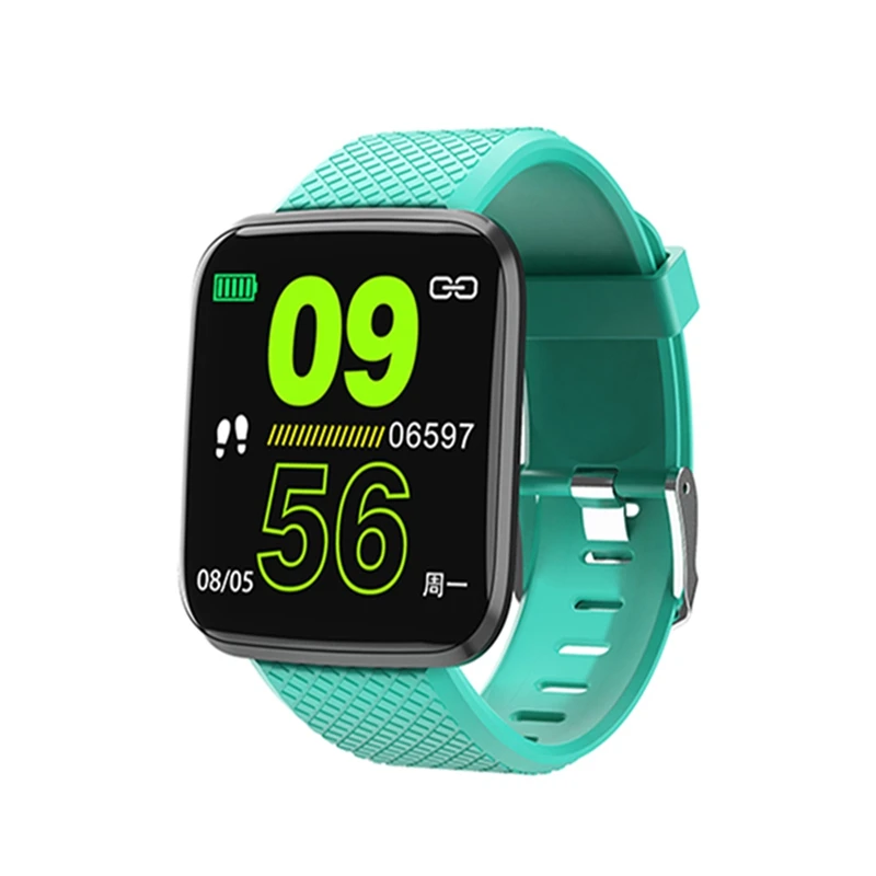 116 Plus2 green Новинка 116 Pro/Plus2 обновление пользовательского интерфейса Смарт часы HR Монитор артериального давления Мульти Спорт напоминание фитнес Смарт часы для дропшиппинг - Цвет: 116 Plus2 green