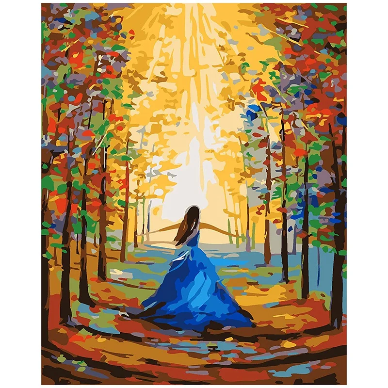Лидер продаж-Краски по номерам искусство картина маслом с изображением леса