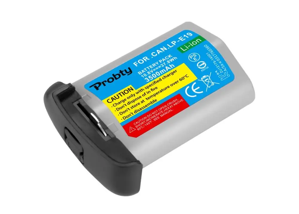 1 Pc Battery PROBTY LP-E19 LP-E19/LP-E4N батарея с ЖК-дисплей двойной слот быстрое зарядное устройство для Canon EOS 1DX/1D X Mark II/1Ds Mark III/1D Mark - Цвет: 1 Pc Battery