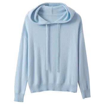 

Fashion Hoodies Women and Pullover Loose Knitted Women Hoodies Casual Solid Color Warm Autumn Moletom Womens Clothing XX60HW