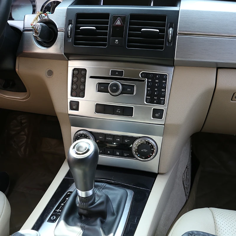 ABS Хромированная центральная консоль CD декоративная рамка Накладка для Mercedes benz GLK класс X204 2010-2012 автомобильные аксессуары