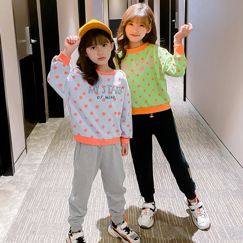 

Girls Spring And Autumn Hoodie Suit 2020 New Style Western Style Children Casual Two-Piece Set Korean-style Female Baby Clothes