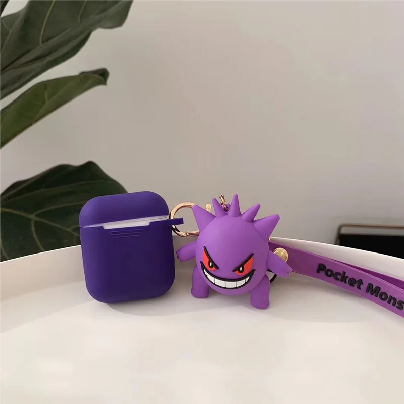 Милый мультфильм Пикачу Togepi Psyduck Jigglypuff белка кукла-брелок для ключей чехол для Apple AirPods беспроводные Bluetooth наушники крышка
