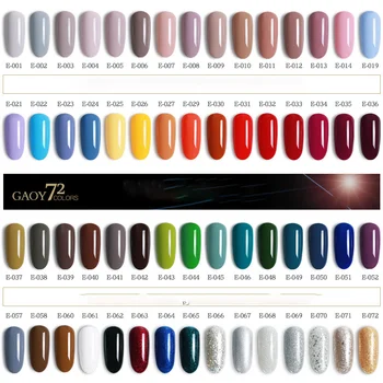 

1PC/SET 72 Colors Pure Solid Color Nail Art Polish varnish hybrid Long Lasting Nail Art Decoration Polish Nail