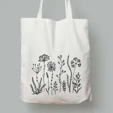 Сумка-тоут Wild Flower-сумка с принтом диких цветов-сумка для книг природы-Botanical Одуванчик, подарок для шоппинга гардерсканвы, сумка через плечо