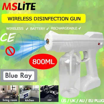 

novedades 2020 nano spray wireless gun blue light nano steam gun sanitizer gun spray household humidifier multifunctional