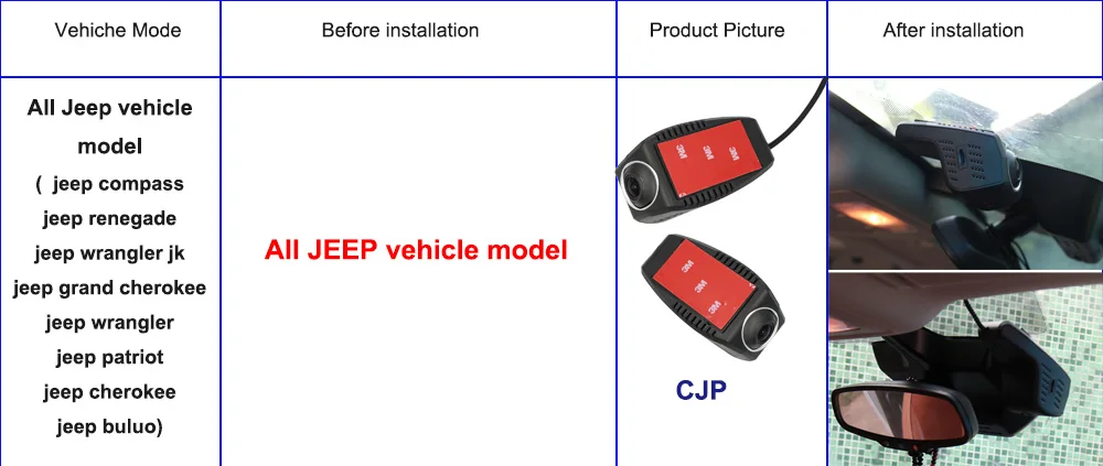 Jabriel Скрытая 1080P Wifi Автомобильный видеорегистратор Камера для jeep grand cherokee wk2 wj zj компас renegade wrangler jk Патриот buluo