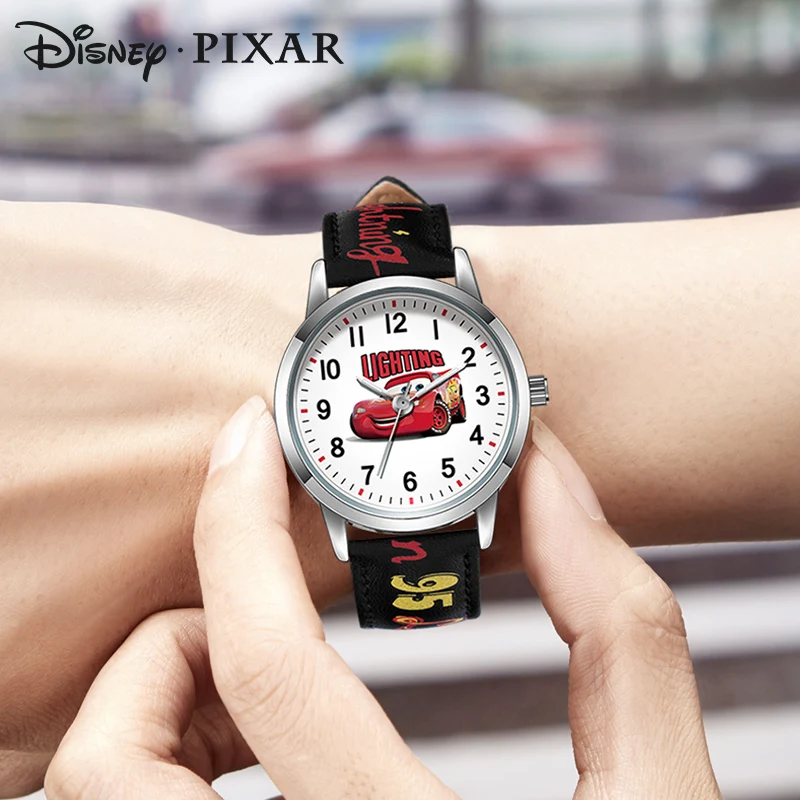 Оригинальные детские часы disney cars pixar для девочек, новинка, детские часы с героями мультфильмов, модные детские милые кварцевые часы с кожаным ремешком, подарки