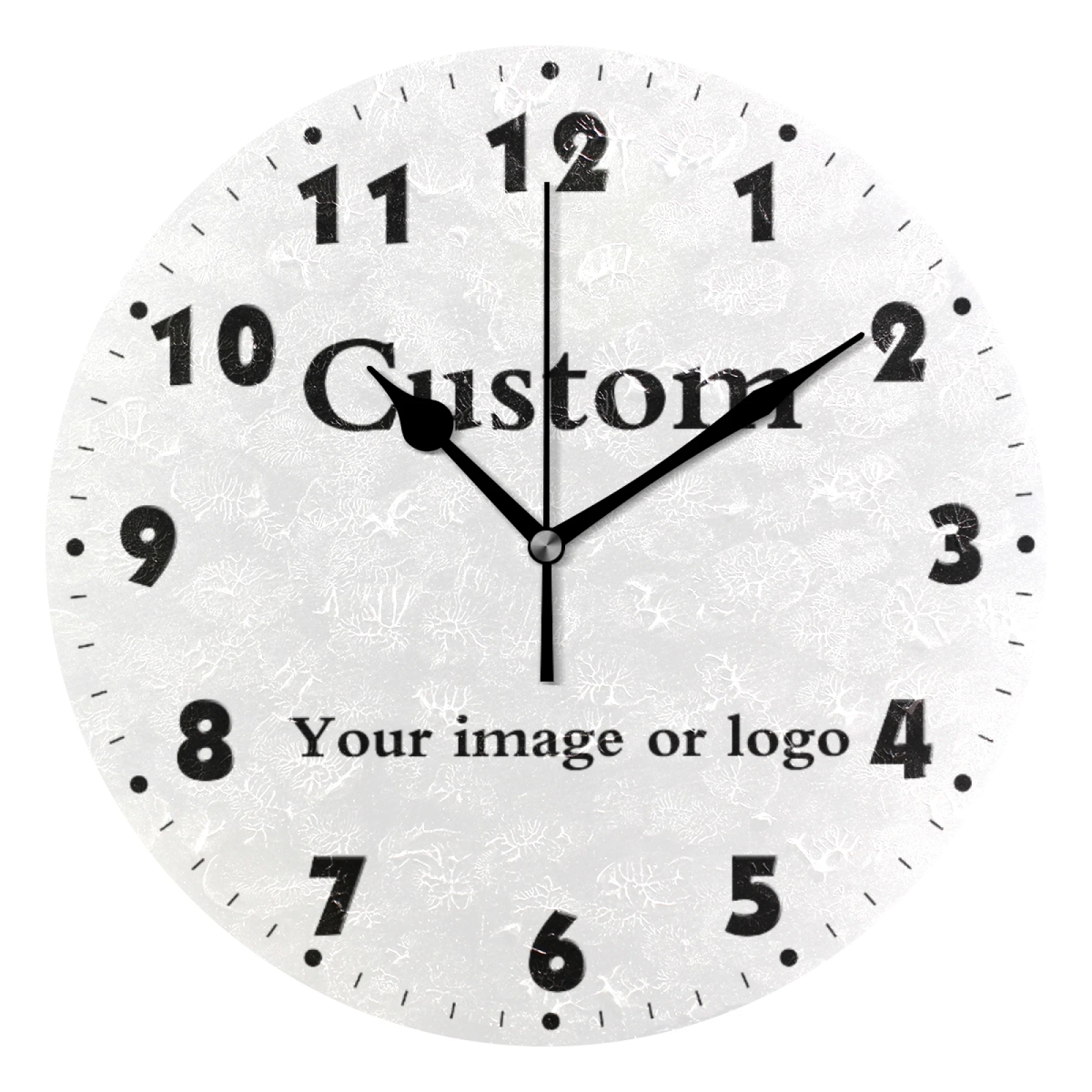 CustomYourOwnRoundWallClockQuietBatteryOperatedWallWatchSilentNonTickingHigh