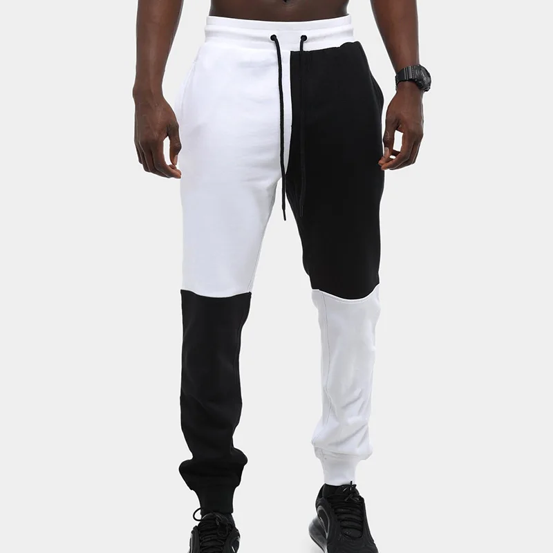 

Black/White Sweatpants Men Hip Hop Jogging Cotton Track Pants for Men Streetwear Sweatpants Male Training Trousers Autumn Winter