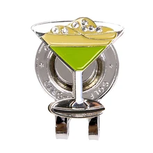 Винное стекло стиль гольф кепки зажимы съемный магнитный мяч для гольфа маркер используется для гольфа украшение на шляпку для любителей гольфа подарки