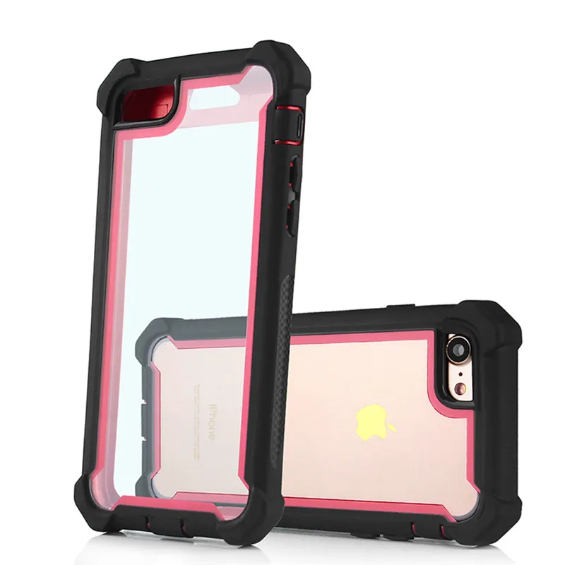 Передняя и задняя 360 Защитная Прозрачная крышка чехол для iPhone 6 8 7 Plus X XR XSMAX 6s яркий бампер из термопластичного полиуретана гибридная Противоударная защита для мобильного телефона сумка