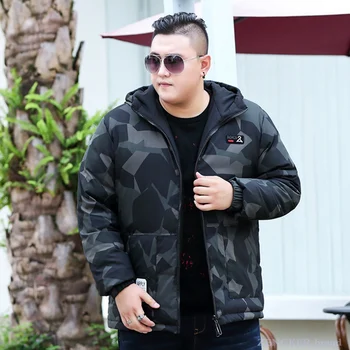 

Double face wear oversized down jacket for men, fatter and fatter man for both sides wear white duck down winter coat 170kg10xl