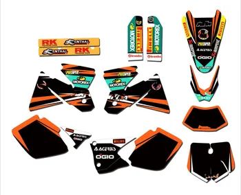 

For EXC 2001 2002 Free Customized Motorcycle Team Graphics Decals Stickers FOR KTM EXC 2002 2001 250 300 350 400 520 MXC 200 300