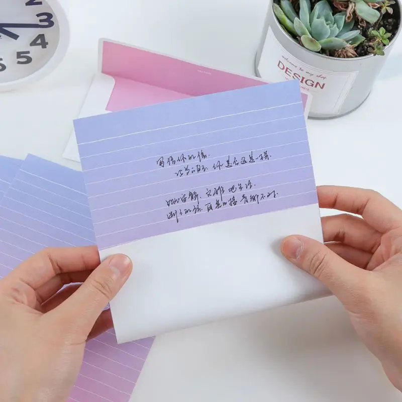 

Creative Beautiful Letterhead Envelope Small Fresh Gradient Color Students Writing Supplies Gifts