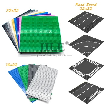 Moc BasePlate 32x32 16x32 Dots Classic Compatible with City Street Dimensions Brick Road Board Building Blocks Construction Toys 1