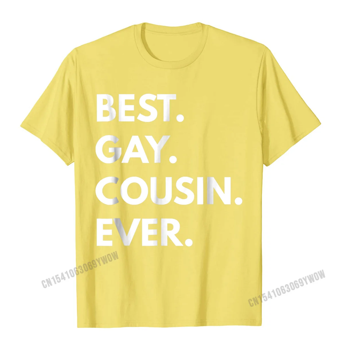 Custom Tops Tees New Arrival O-Neck Casual Short Sleeve 100% Cotton Men's T-shirts Europe Tops T Shirt Free Shipping Best Gay Cousin Ever t-shirt - LGBT Pride__396 yellow