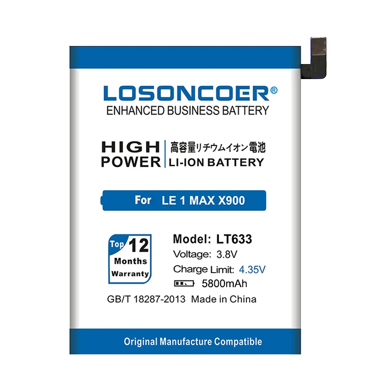Аккумулятор LOSONCOER 5800 мач для Letv Le 1 Max X900 One LT633 аккумулятор + Бесплатные
