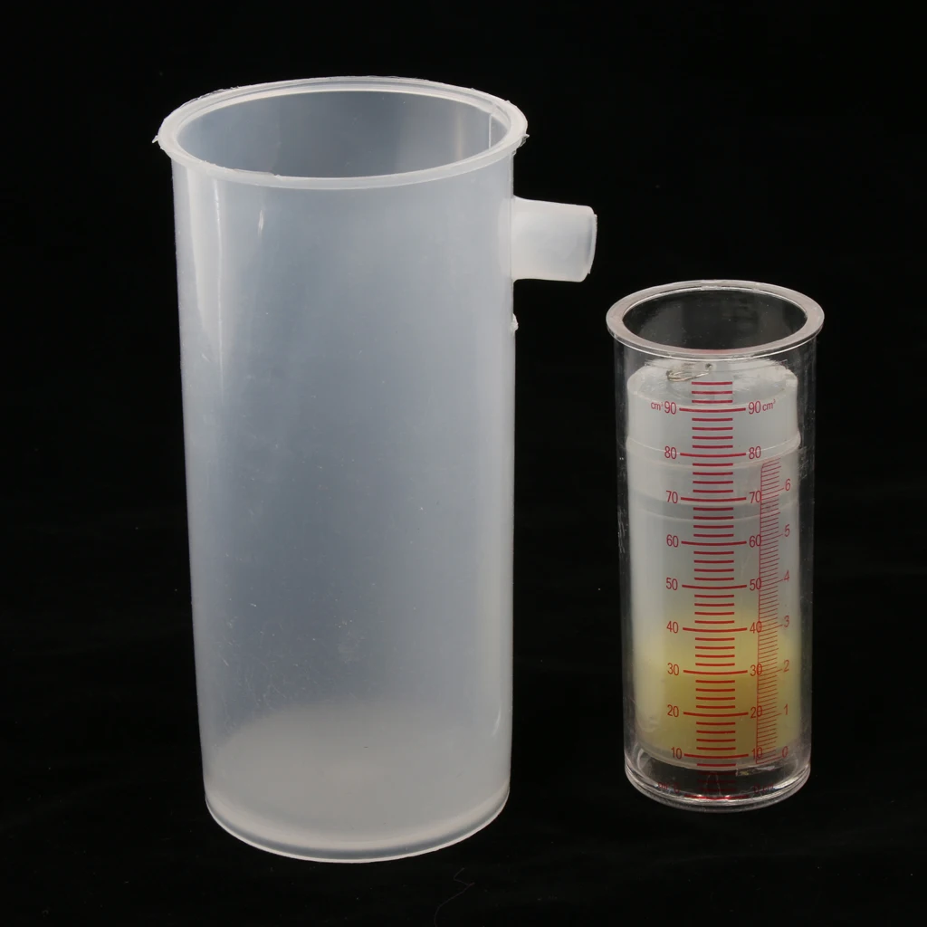 1 Set Overflow Can Plastic Beaker W/ Pour Spout Archimedes Principle Teaching Kit, Made of plastic, clear view and hardly break