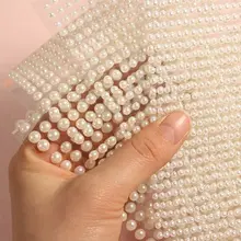  3D Eyes Face Temporary Tattoo White Pearl Dots Beauty DIY Makeup Party Stage Decorations Festival Tools Nail Rhinestones Gems 