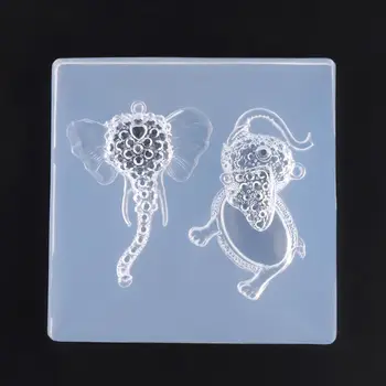 

Crystal UV Epoxy Silicone Mold Handmade DIY Jewelry Transparent Resin Elephant Shape Mould for Crafts