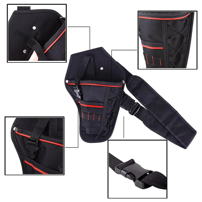 ESPLB Multi-functional Waterproof Drill Holster Waist Tool Bag Electric Waist Belt Tool Pouch Bag for Wrench Hammer Screwdriver
