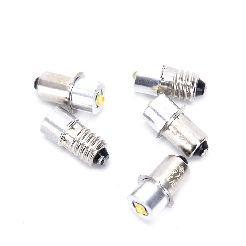 Metal 2.2cm X 1cm 3W E10 P13.5S LED For Focus Flashlight Replacement Bulb Torch Work Light Lamp