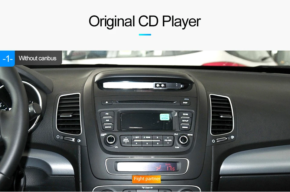 Sale Android 8.1 car gps for kia Sorento 2013 2014 dvd car dvd gps player 2 din car stereo player gps naviigation 1