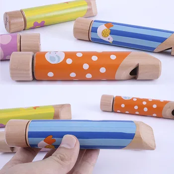 

Kids Wooden Small Drawing Whistles Piccolo Educational Musical Toys Classic Random Color