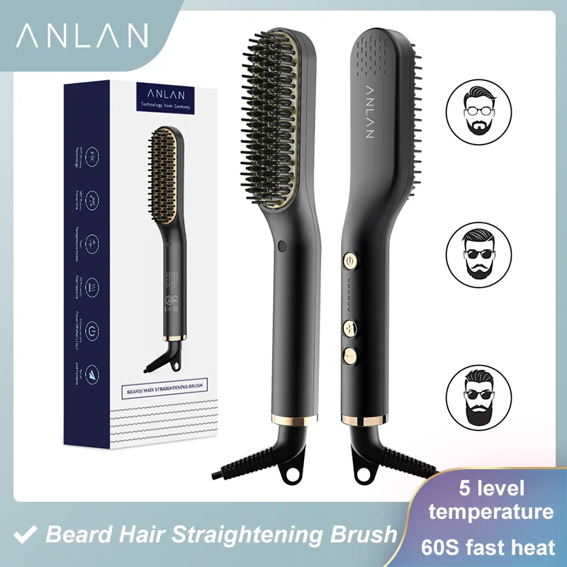 Щетка для выпрямления волос ANLAN многофункциональный керамический выпрямитель