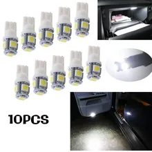 

White T10 Car Lights 194 168 2825 5050 5SMD 6000K Bright Bulb LED Plug and play