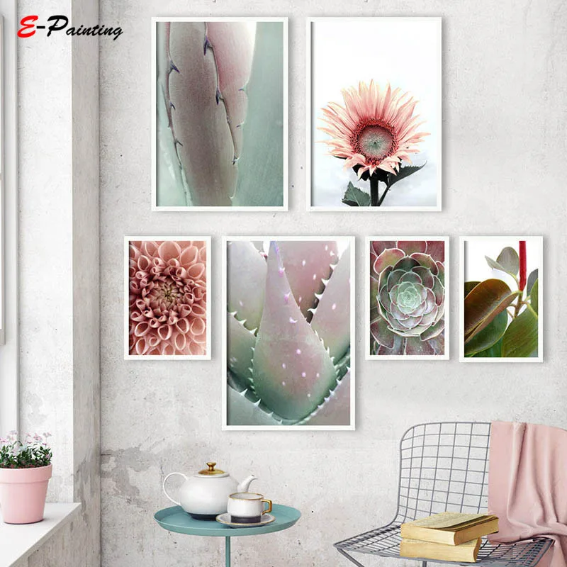 Современная Картина на холсте с растительным принтом и листьями | Дом сад