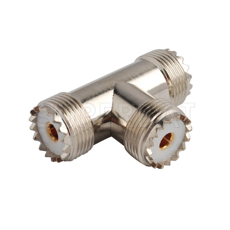 Superbat 5pcs UHF Adapter UHF Female to UHF Jack 2-Way RF Coaxial Connector Cable Adapter for Audio Video Networking
