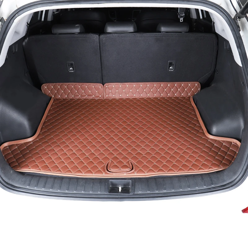Lsrtw2017 XPE волокна кожи багажник автомобиля коврик для hyundai Tucson - Название цвета: brown 1 pcs