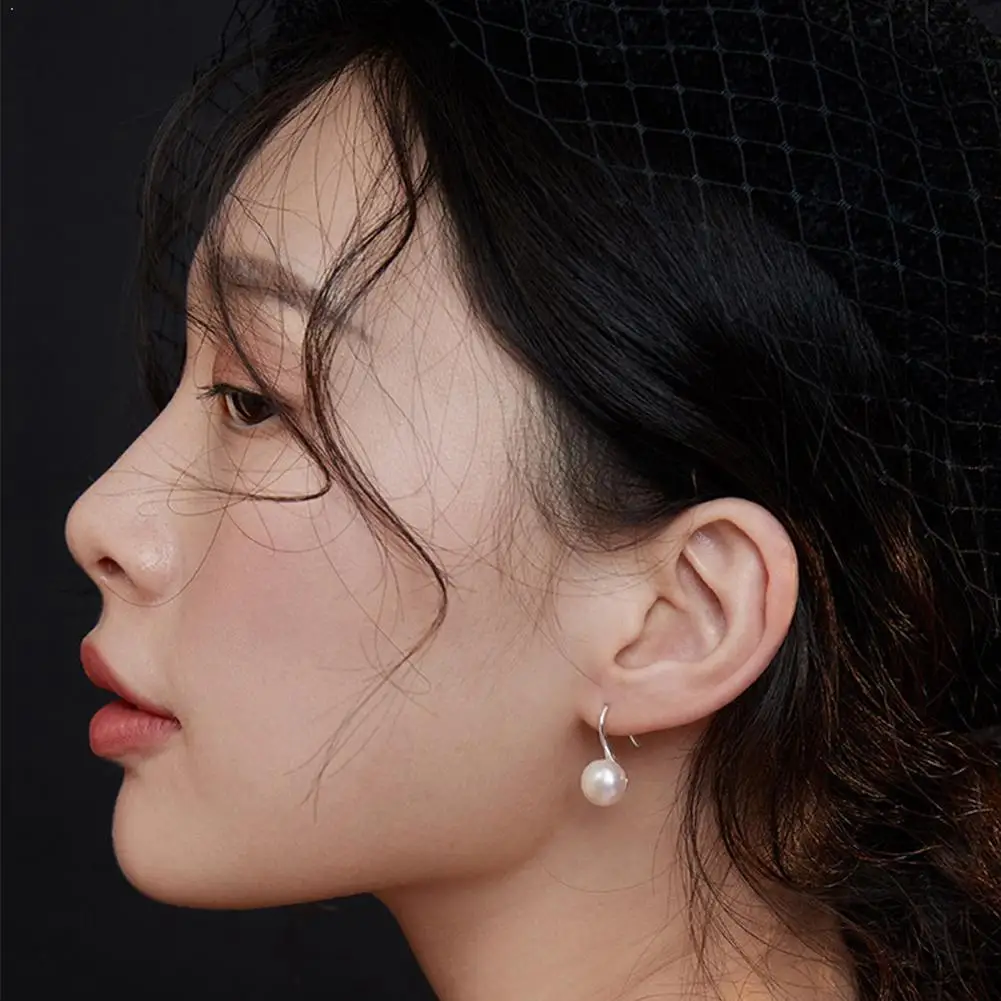

1pair Cute Simulation Pearl Earrings Women Lady Elegant Cute Earrings Earrings Crystal Stud Jewelry 3*3cm Women Jewelry L3M4