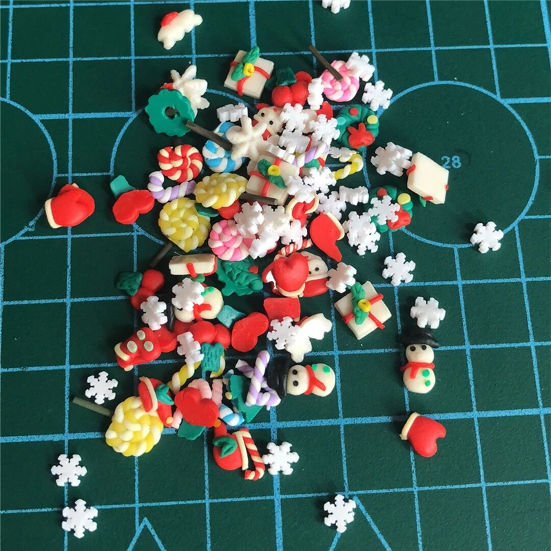 500 шт./лот 3D Полимерная глина Горячая распыление Рождество для рукоделия DIY