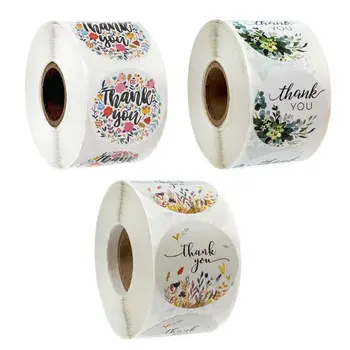 

500pcs Floral Thank You Sticker Seal Labels Handmade Scrapbooking Decoration Drop Shipping