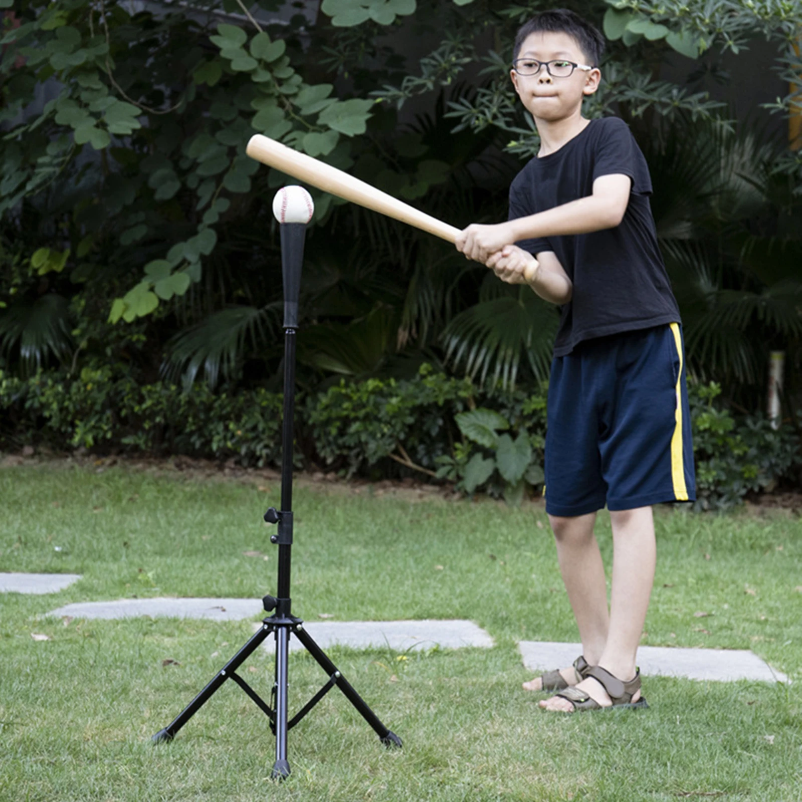 Collapsible Baseball Tee Softball For Youth Adult Training Tee Practice Hitting Batting T-Ball For Women Men Portable For Baseball Training Equipment Baseball Batting Tee Baseball Accessories