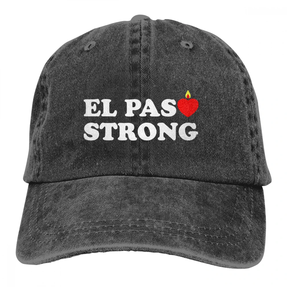 EL Paso сильная Свеча «сердце» Casquette черные унисекс Мужские Женские джинсовые бейсболка с ремешком кепки Регулируемая шляпа для гольфа папа