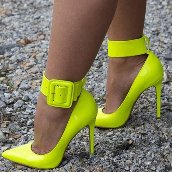 Hot Selling Sandals Women Neon Yellow 