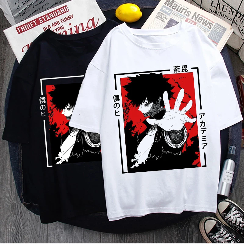 Футболка мужская в стиле японского аниме My Hero Academia с рисунком Моя геройская