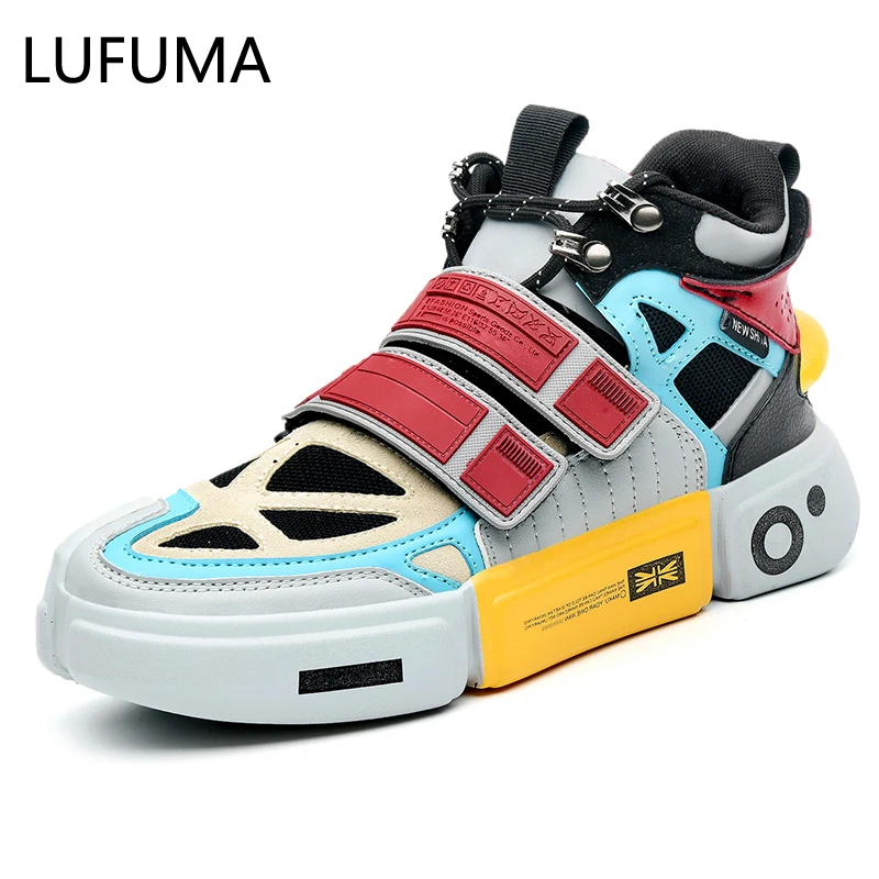 

Ins Dad shoes Spring Casual Shoes Men Fashion Stretch Fabric Sneakers Walking Footwear Breathable Mixed Color Men Shoes