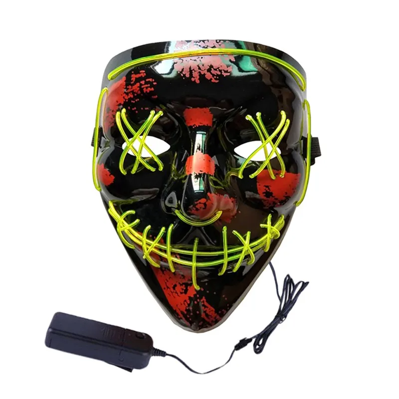 Halloween LED Light Up Party Masks The Purge Election Year Great Funny Flag Masks Festival Cosplay Costume Supplies Glow In Dark