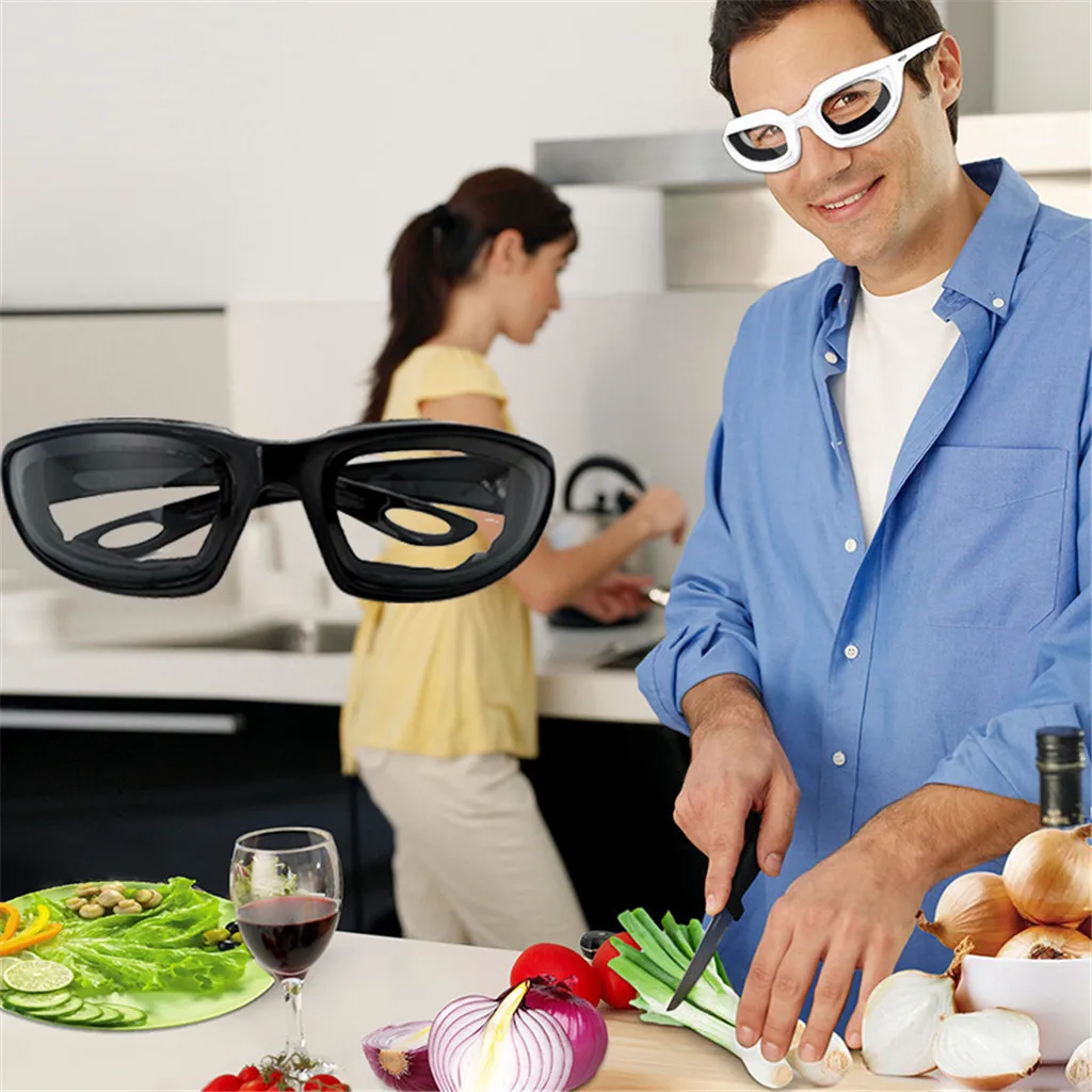 Cocina sin lágrimas Gafas de Cebolla Profesional Durable Cebolla Gafas de Seguridad para la Cocina y el Uso doméstico Gafas de Cebolla de Desgaste Libre Protector de Ojos ponderados de luz 