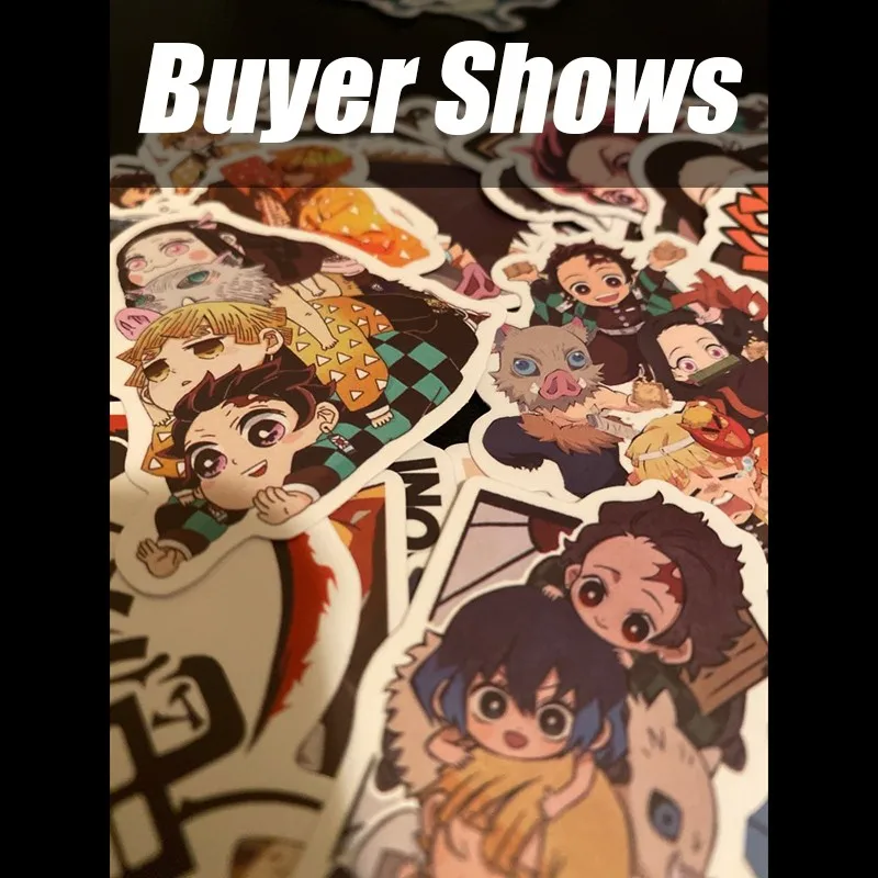 10/30/50 шт в наборе Kimetsu без Yaiba упаковка этикеток подарки аниме наклейки для детей
