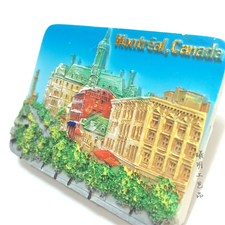 

Canada High-End Ultra-Fine Scenery Sign Resin Tile Creative Refridgerator Magnets Gift Collection