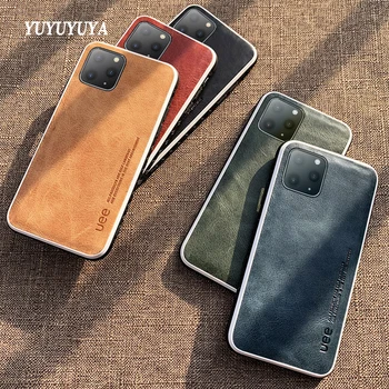 

YUYUYUYA business high-end for iPhone11 Pro Max leather phone case iPhone 6 7 8 plus X R XS MAX wax oil leather protective cover