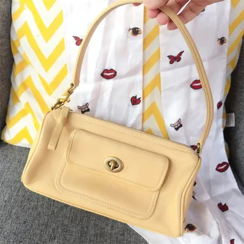 

2020 New Cream Yellow Pillow Bag Underarm Handbag Shoulder Bag Female Women Bag